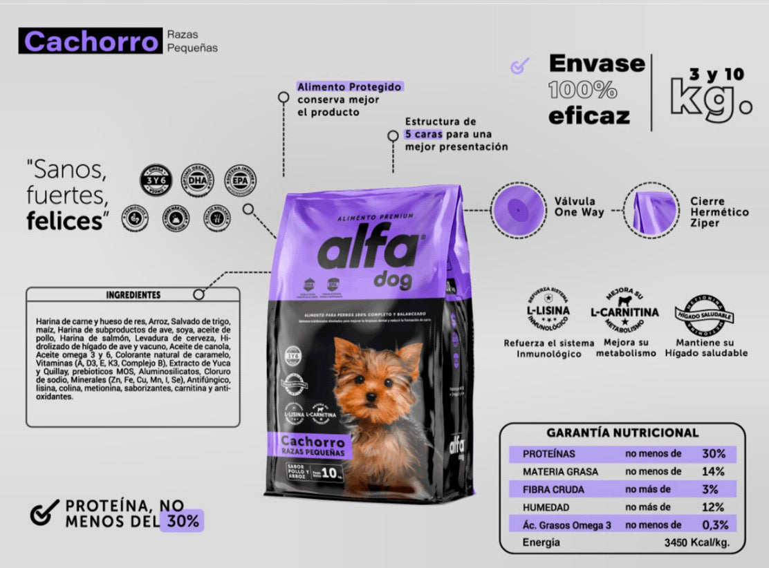 Alfa Dog Cachorro Raza pequeña 10kg