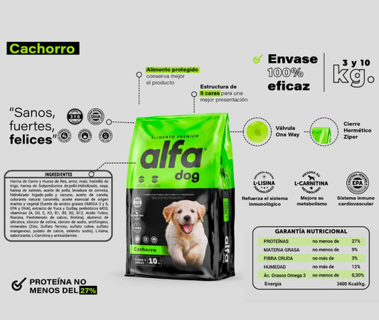 Alfa Dog Cachorro Raza mediana y Grande 10kg