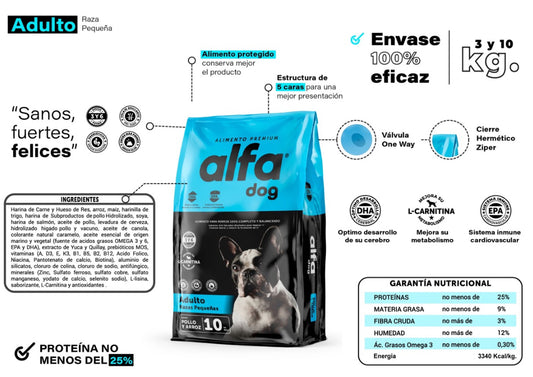 Alfa Dog Adulto Razas pequeñas 3kg